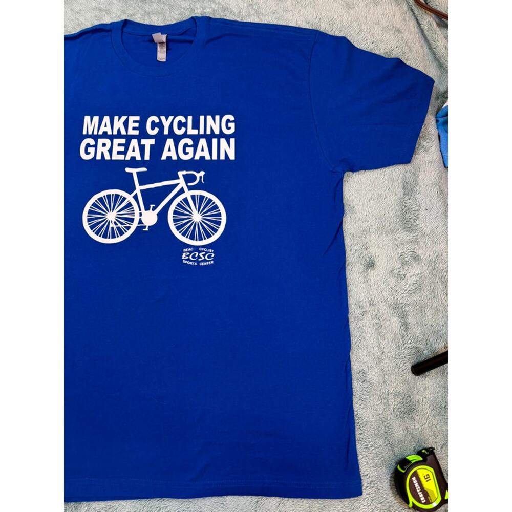 Next Level Make Cycling Great Again Blue T-shirt Size US UK (2XL) - Picture 7 of 12